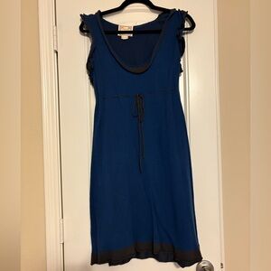 Chelsea & Violet Adorable Blue Lightweight Knit Mini Dress Size: Large Like New